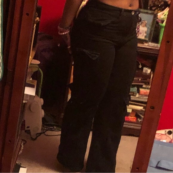 High Waisted Black Denim Jean - Picture 2 of 2